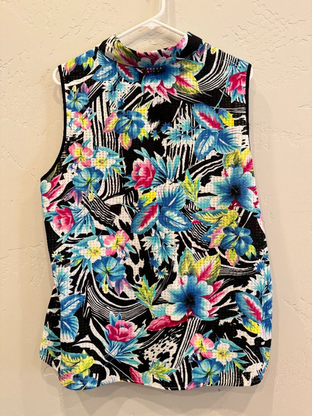 Elementz Hawaiian Flower Print Blouse Women's 2X